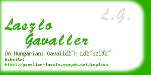 laszlo gavaller business card